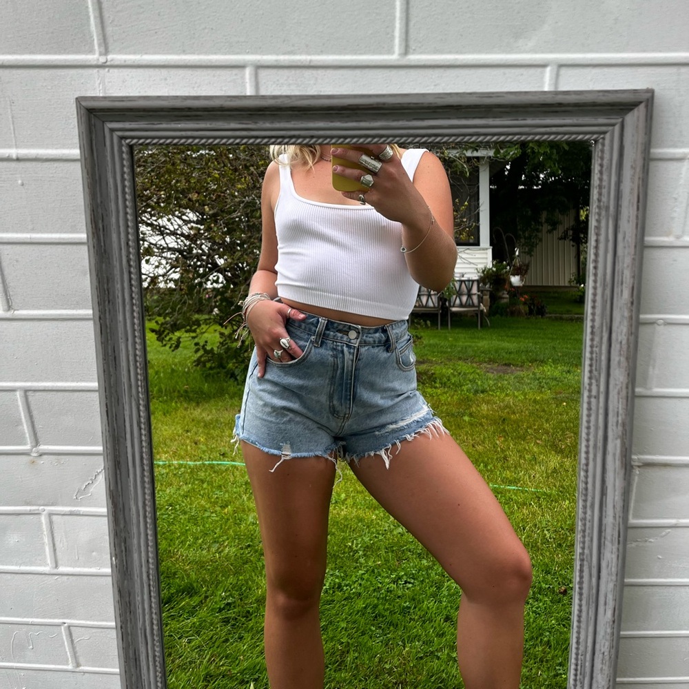 Denim shorts
